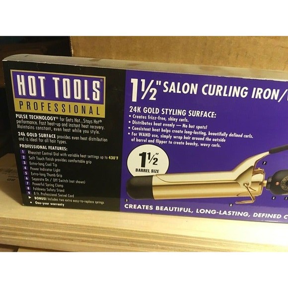 Hot Tools 1.5" Salon Curling Iron wand - Picture 5 of 6